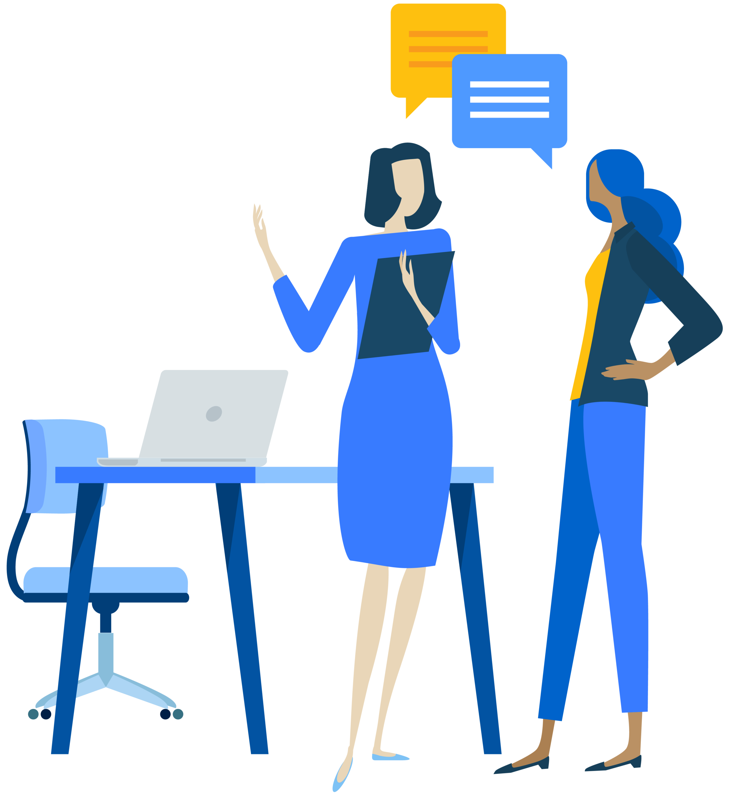 two women talking vector graphic